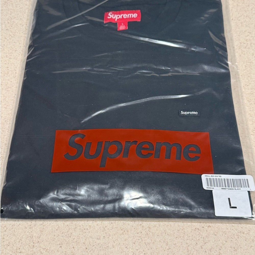 Supreme Black Tee with Red Branding
